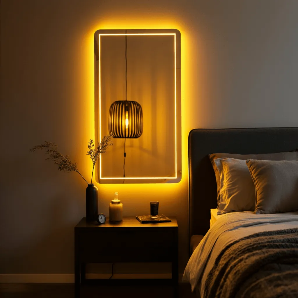 20 Mirror Wall Decor Ideas to Instantly Elevate Your Bedroom 13 Backlit Mirror
