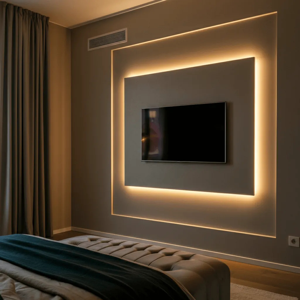 Modern TV Wall Decor Ideas for a Sleek Bedroom Look 5 Built-In TV Wall Niche