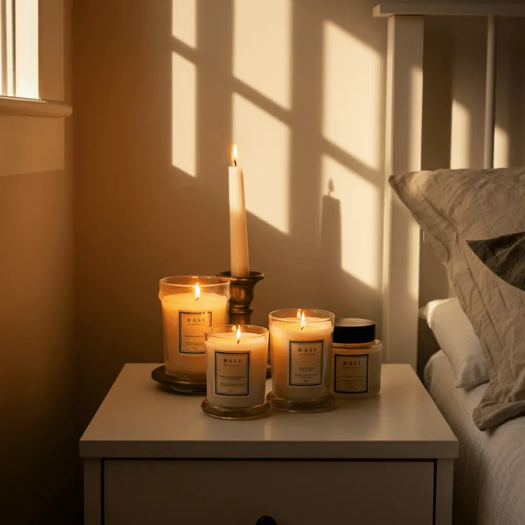 15 Budget-Friendly Bedroom Side Table Decor That Looks Luxe 6 Candle Arrangement