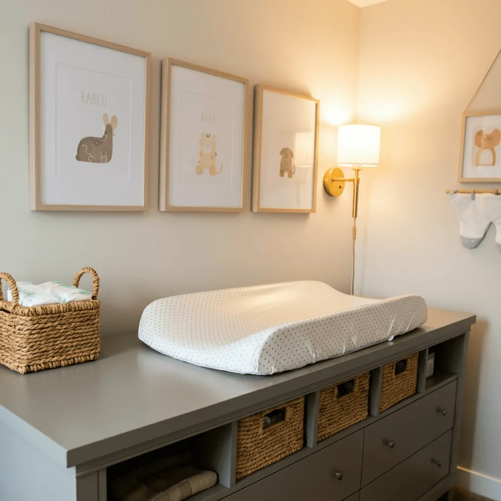 10 Adorable Nursery Decor Ideas for a Dreamy Baby Room 8 Changing Station