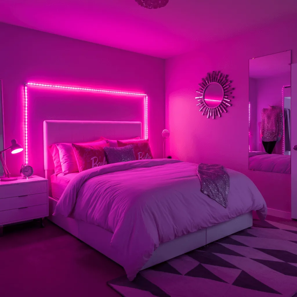 Chic Barbiecore Bedroom