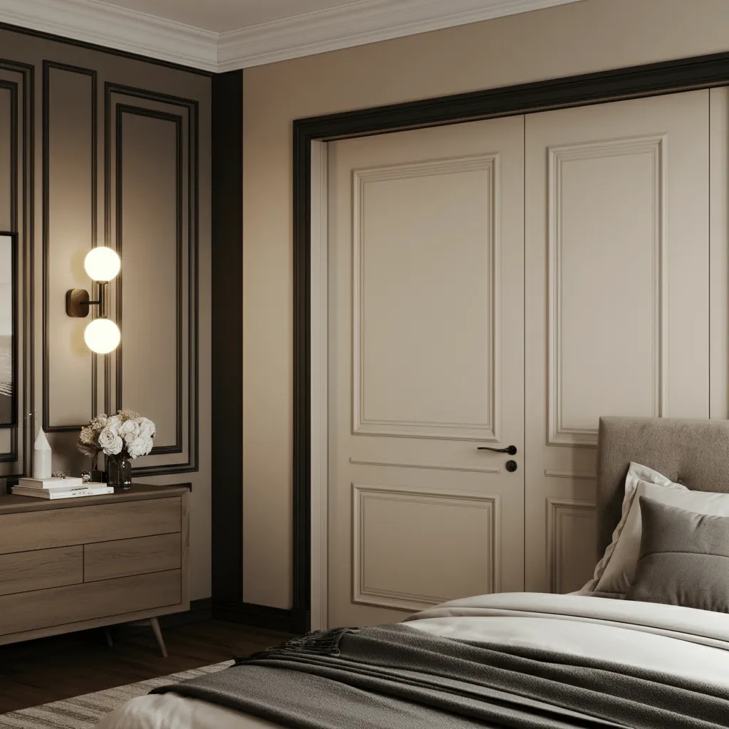 Contrasting Trim Bedroom