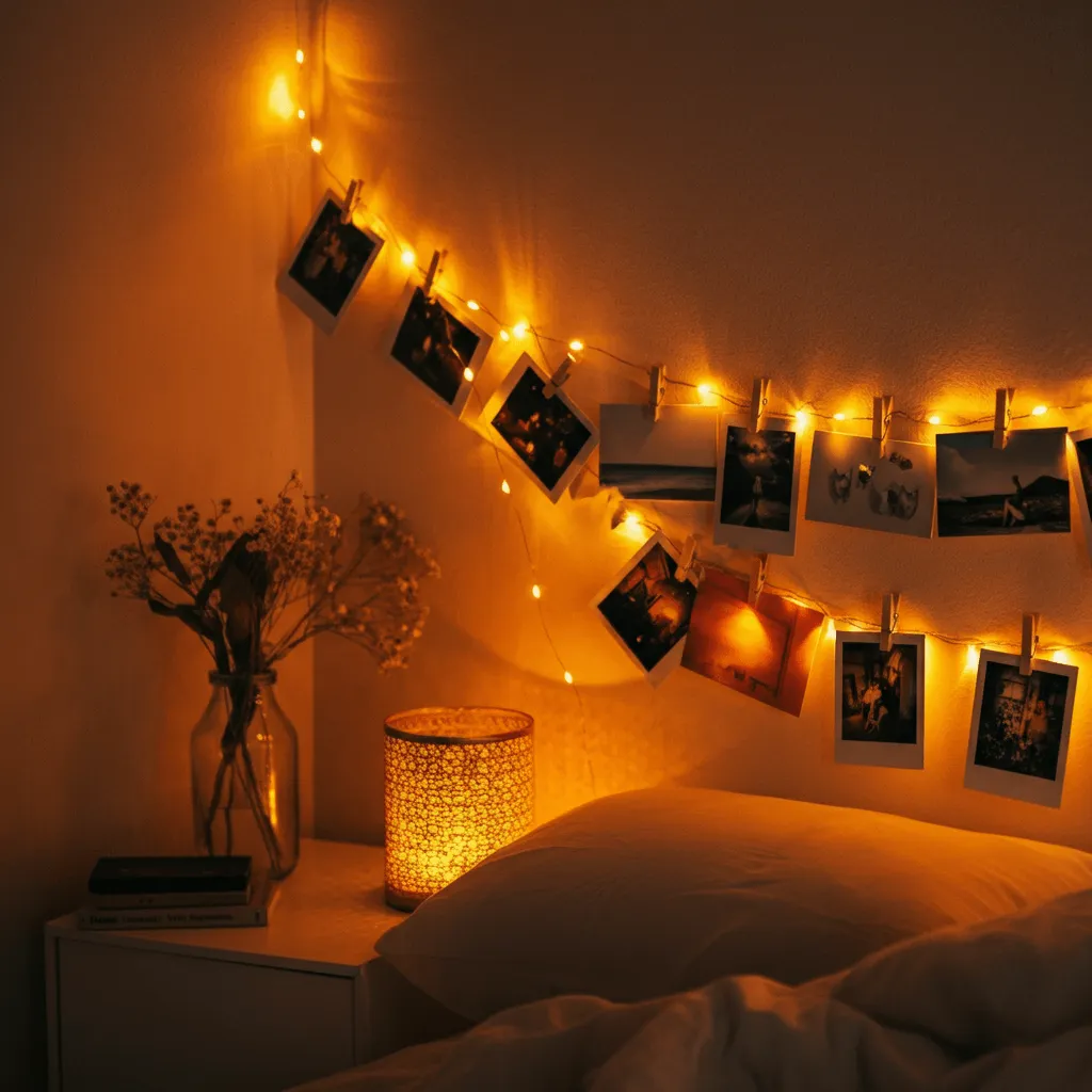 DIY Fairy Light Wall