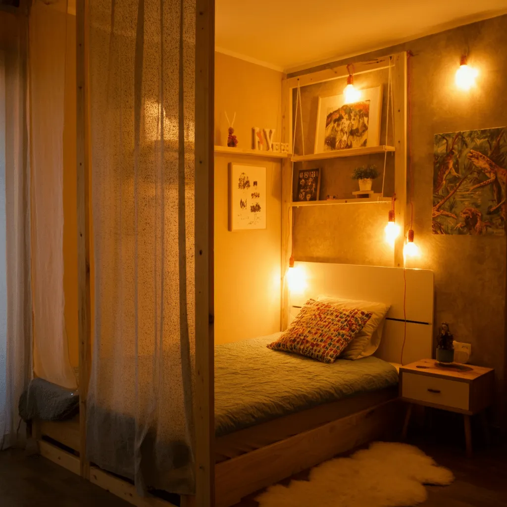 10 Genius DIY Bedroom Decor Ideas for Small Spaces 11 DIY Room Divider