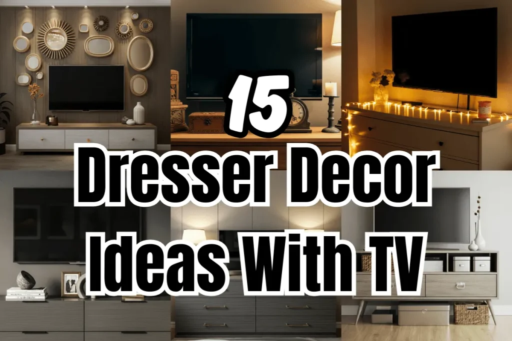 15 Bedroom Dresser Decor Ideas with TV That Look Stylish & Functional 11 Dresser Decor Ideas With TV