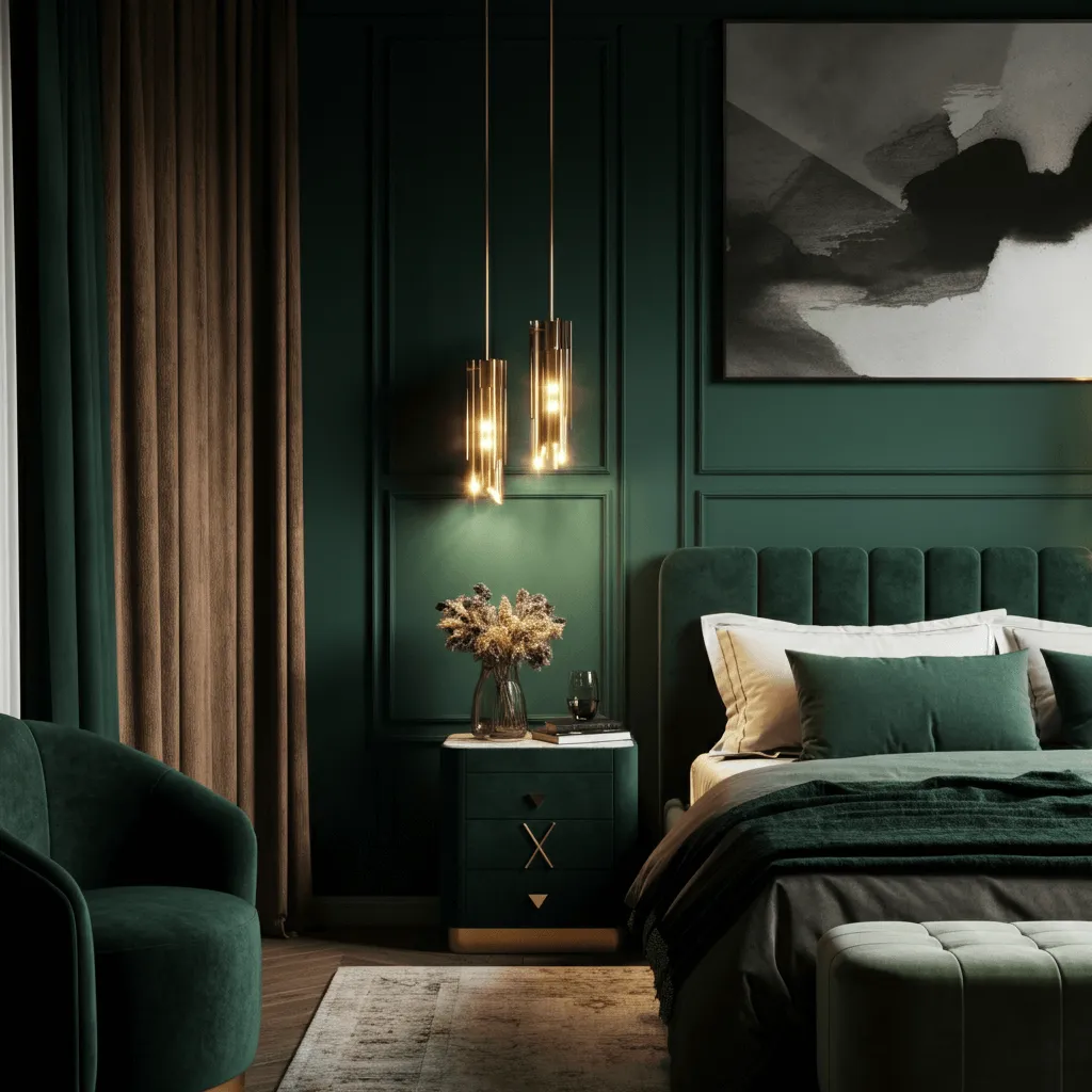 Emerald Green Accent Wall