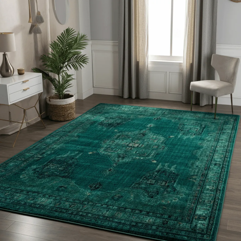 Emerald Green Rug Bedroom