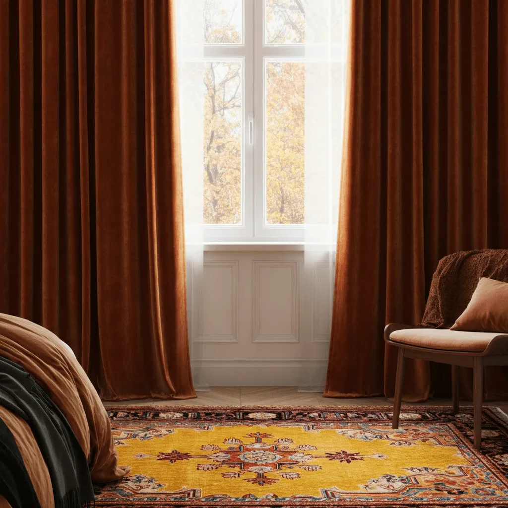 Fall Curtains and Rugs