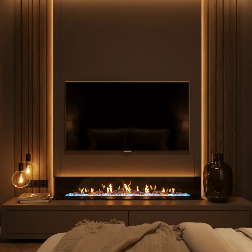 Modern TV Wall Decor Ideas for a Sleek Bedroom Look 16 Fireplace TV Feature Wall