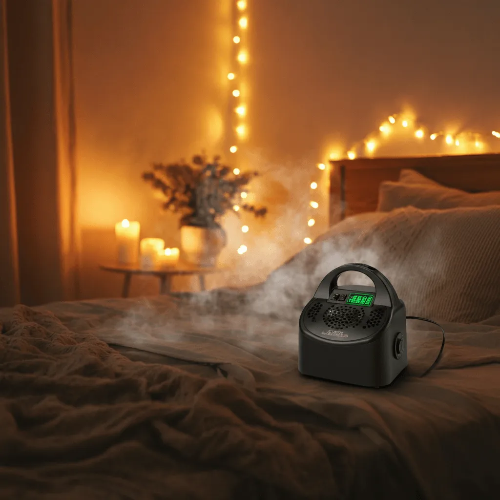 25 Spooky & Chic Halloween Bedroom Decor Ideas to Set the Mood 25 Fog Machine Accent