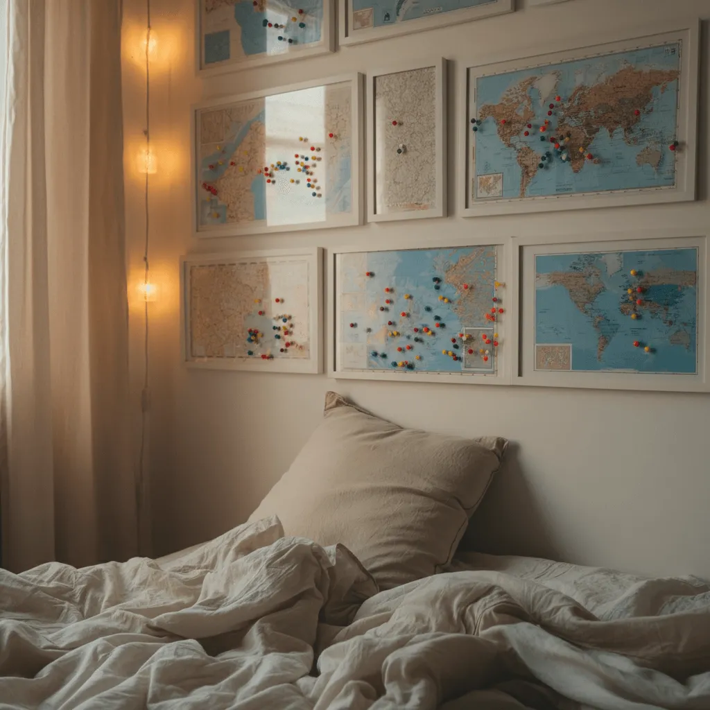 Top 30 Bedroom Wall Decor Styles That Never Go Out of Trend 23 Framed Maps
