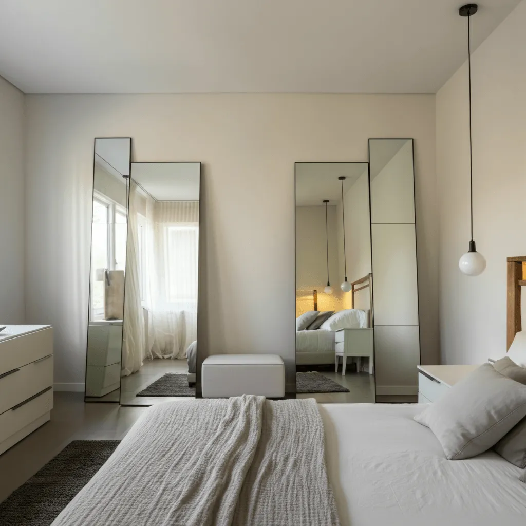 20 Mirror Wall Decor Ideas to Instantly Elevate Your Bedroom 15 Frameless Edge Mirrors