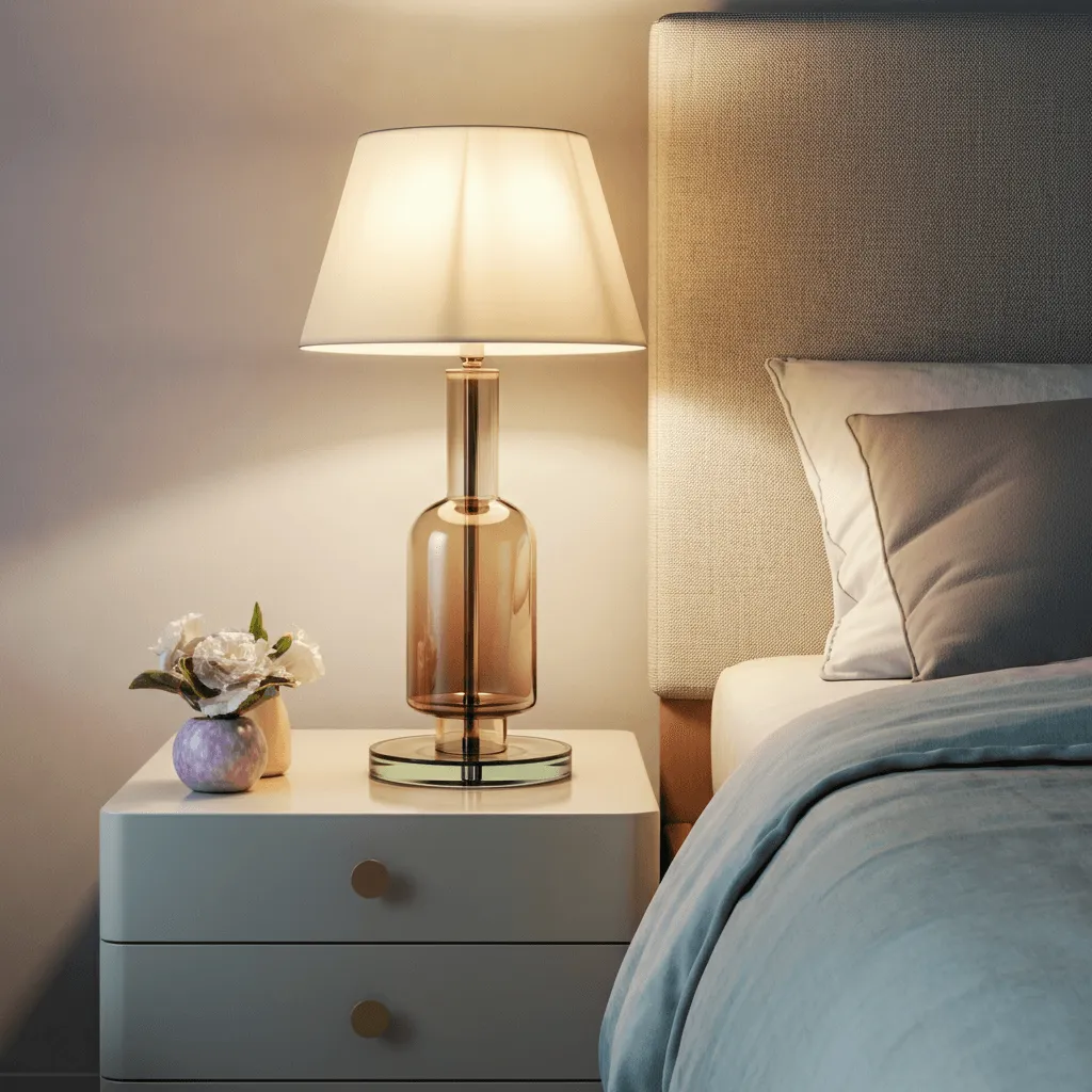 Modern Bedroom Bedside Lamps That Add Function & Style 8 Glass Table Lamp