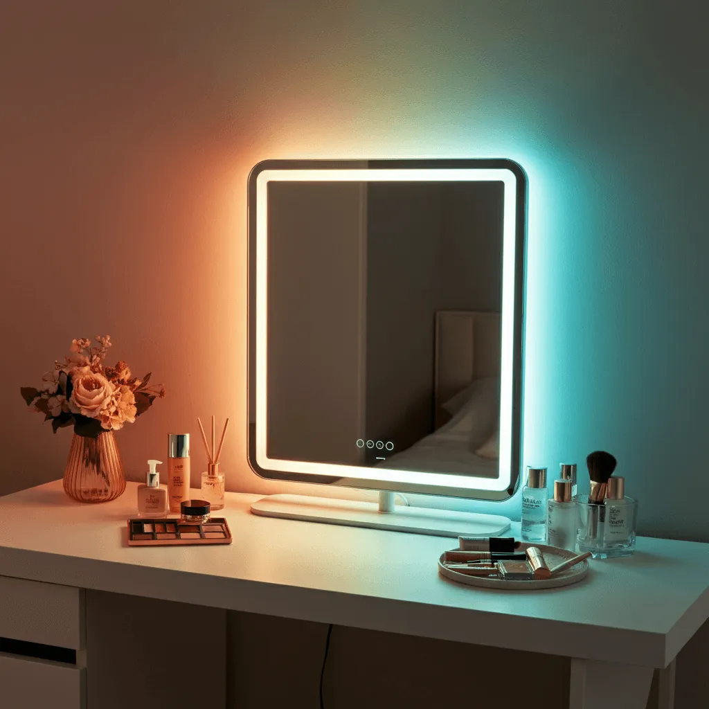 10 Cool Bedroom LED Lighting Ideas for a Modern Vibe 9 LED Mirror