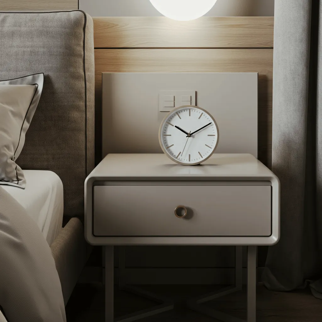 15 Budget-Friendly Bedroom Side Table Decor That Looks Luxe 9 Minimalist Clock