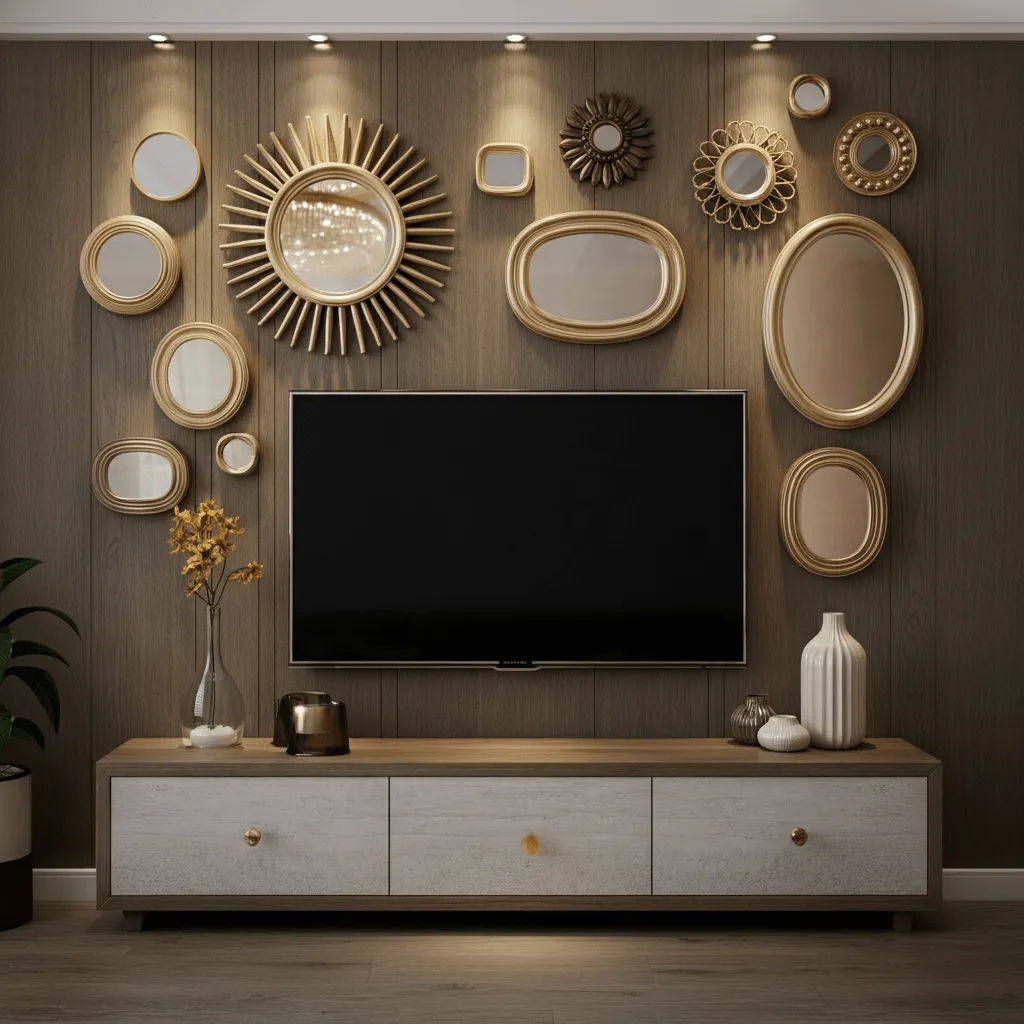 Mirror Gallery Behind TV