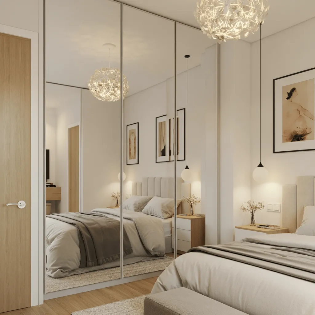 20 Mirror Wall Decor Ideas to Instantly Elevate Your Bedroom 14 Mirrored Closet Doors