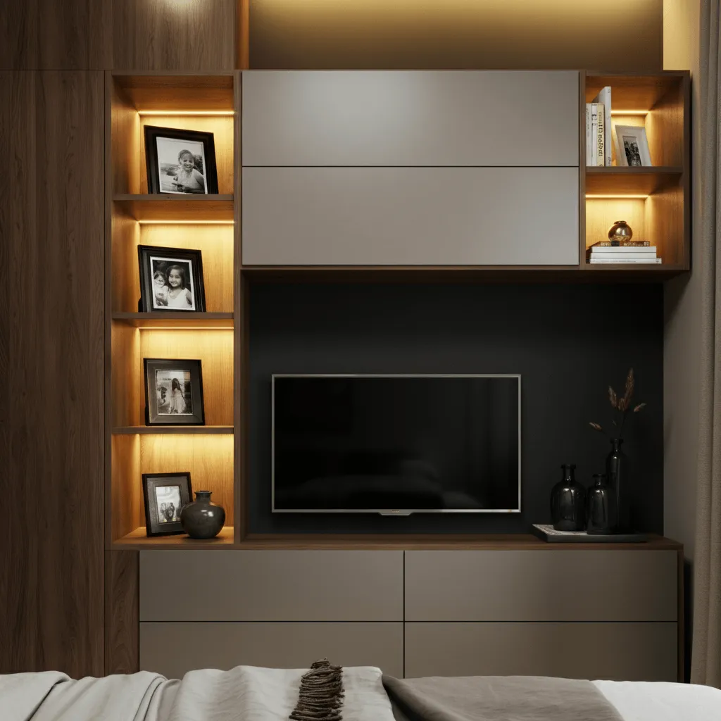 Modern TV Wall Decor Ideas for a Sleek Bedroom Look 7 Multi-Purpose TV and Storage Wall