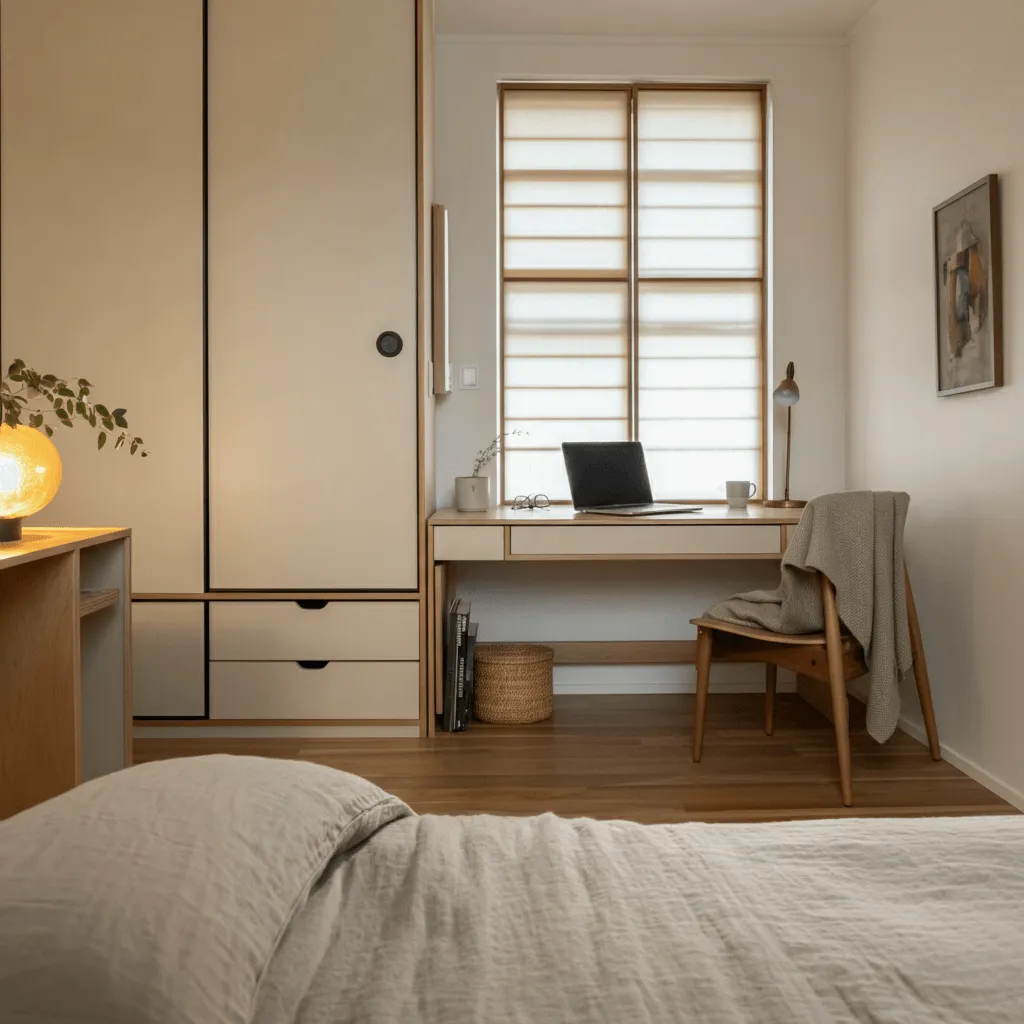 Multifunctional Japandi Bedroom