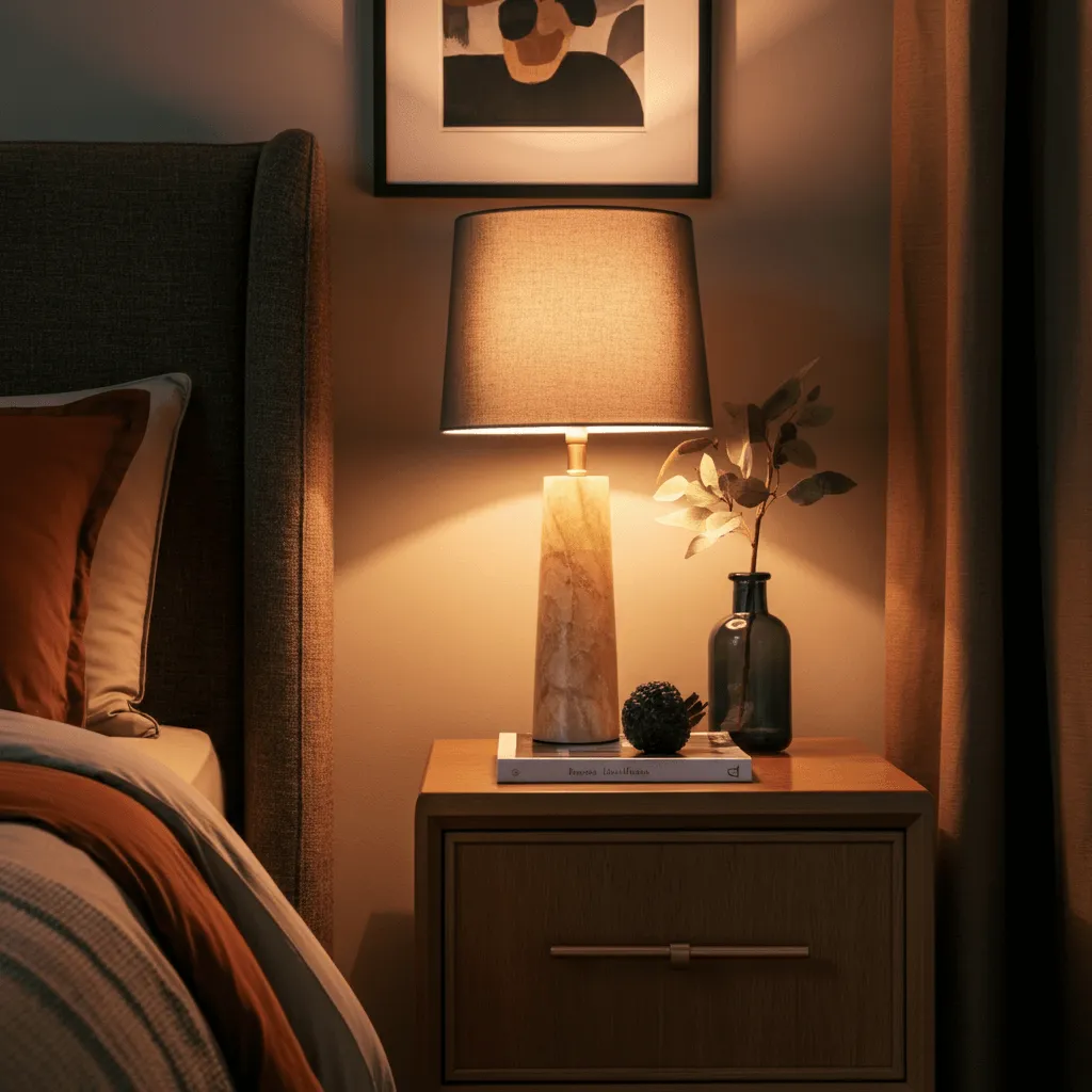 Modern Bedroom Bedside Lamps That Add Function & Style 11 Natural Stone Base Lamp