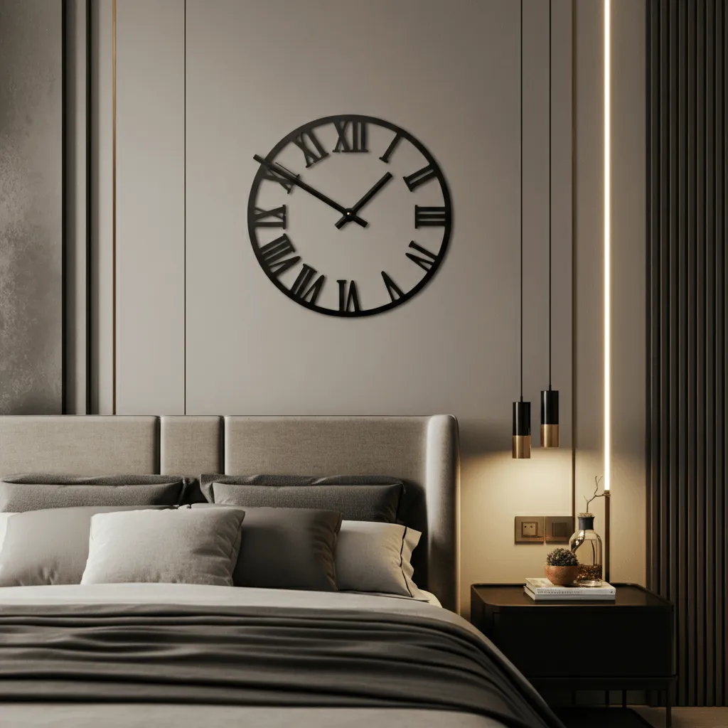 Top 30 Bedroom Wall Decor Styles That Never Go Out of Trend 17 Oversized Clock