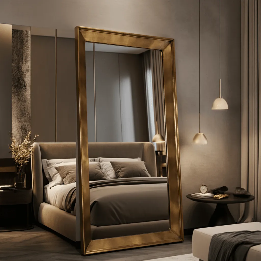 20 Mirror Wall Decor Ideas to Instantly Elevate Your Bedroom 2 Oversized Statement Mirror