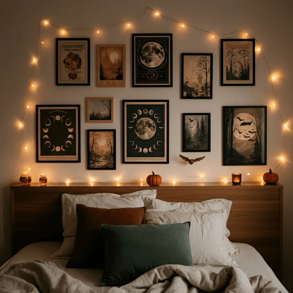 25 Spooky & Chic Halloween Bedroom Decor Ideas to Set the Mood 17 Paranormal Prints