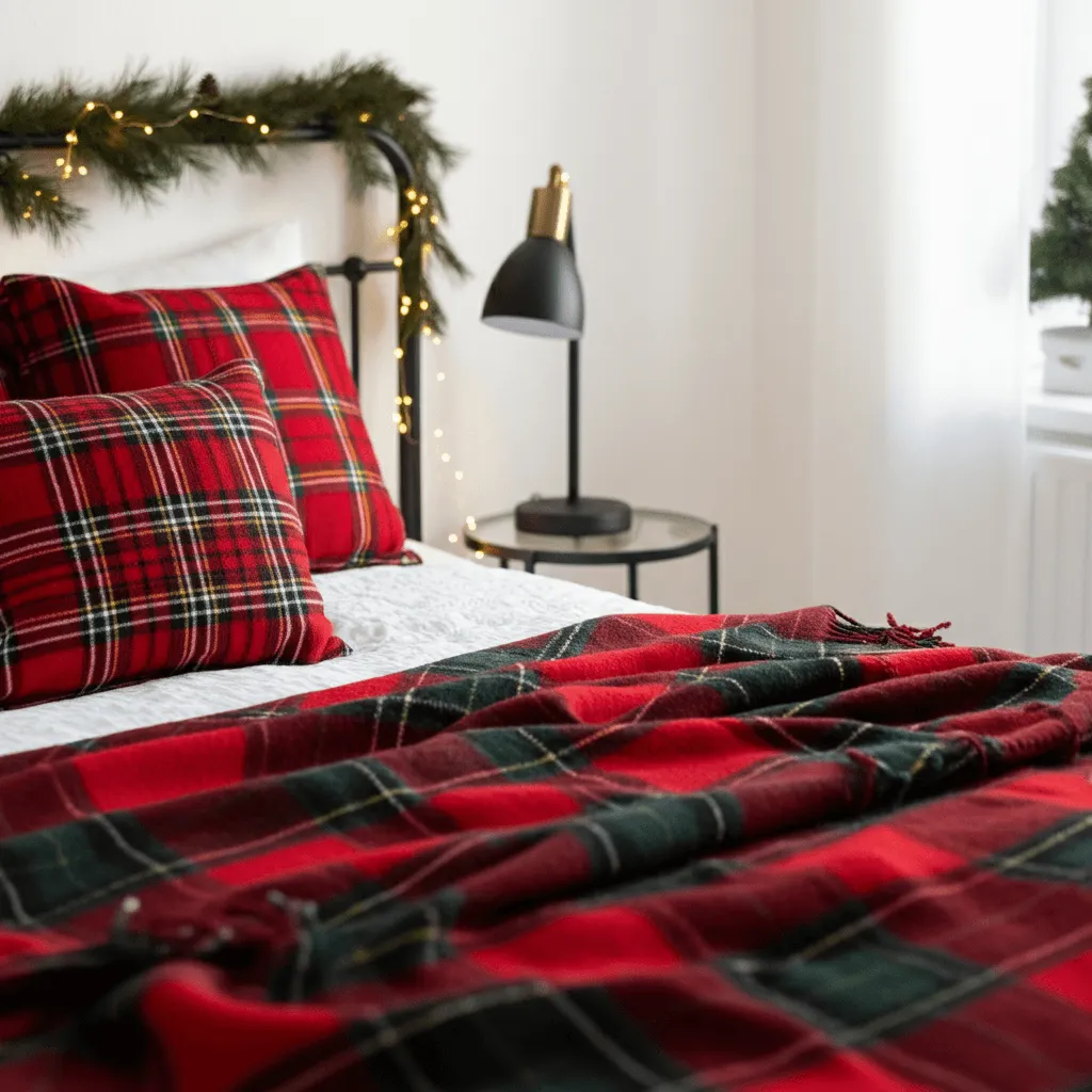 Plaid Accents Bedroom