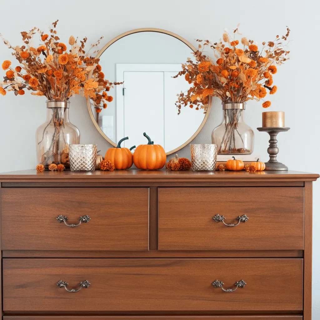 Seasonal Decorations on Dresser