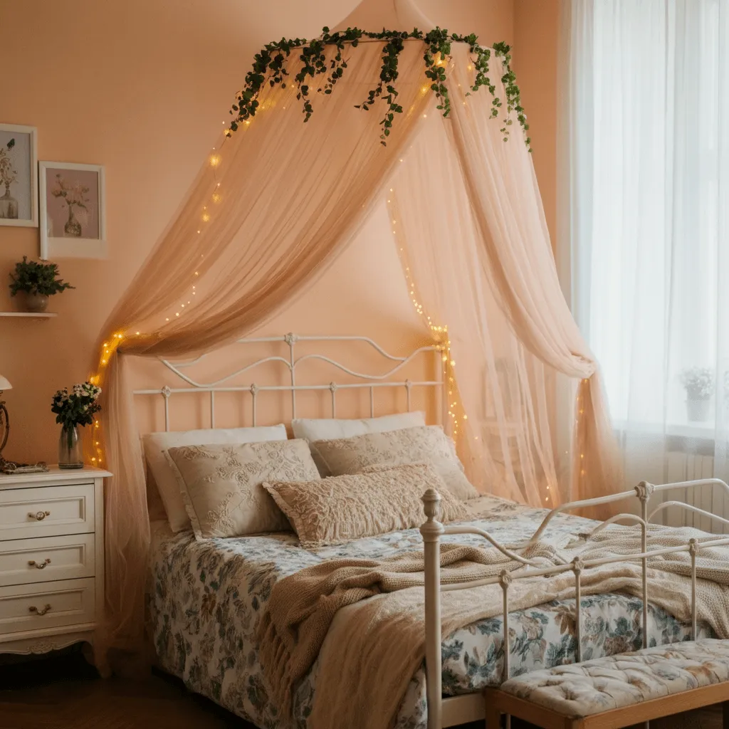 Sheer Canopy with Lights