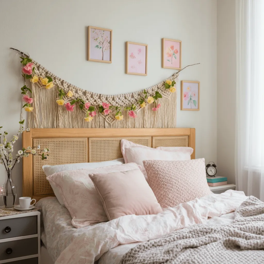 Spring Headboard Decor