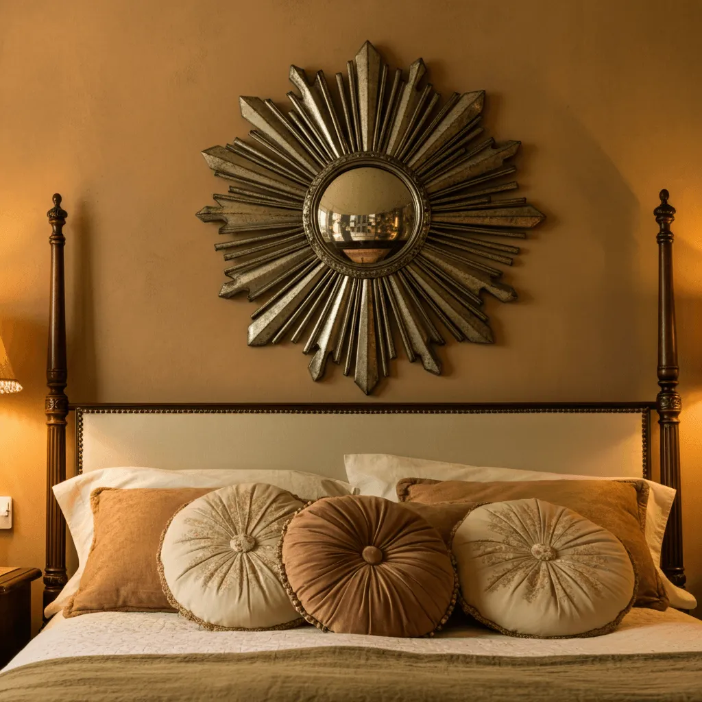 20 Mirror Wall Decor Ideas to Instantly Elevate Your Bedroom 5 Sunburst Mirror Design