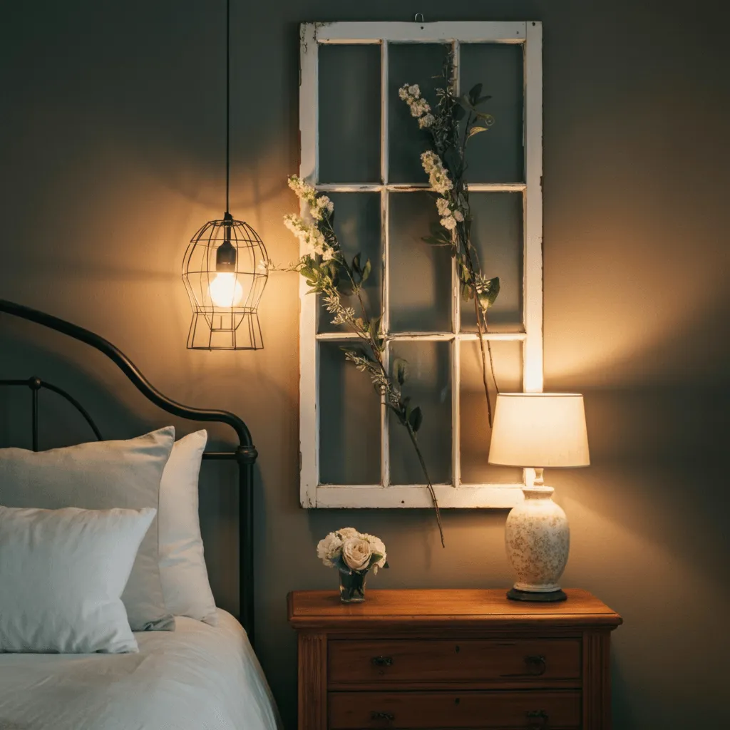 Vintage Window Frame Decoration