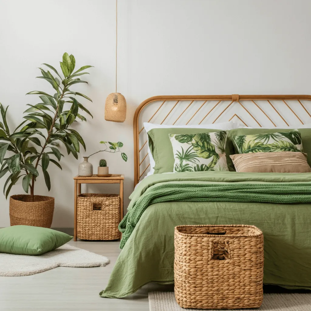 Woven Baskets Bedroom