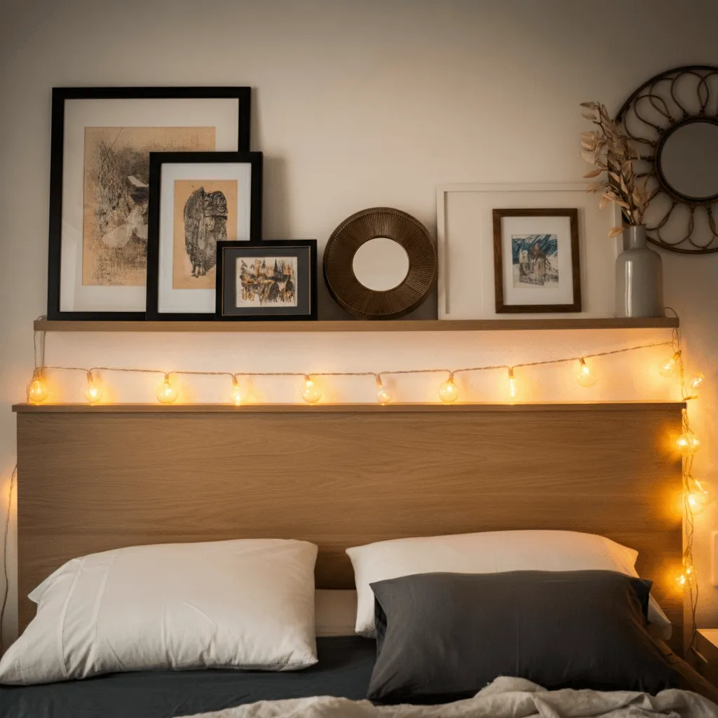 Above-the-Bed Decor Shelf