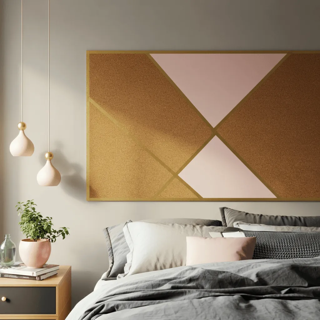 Artistic Geometric Cork Board