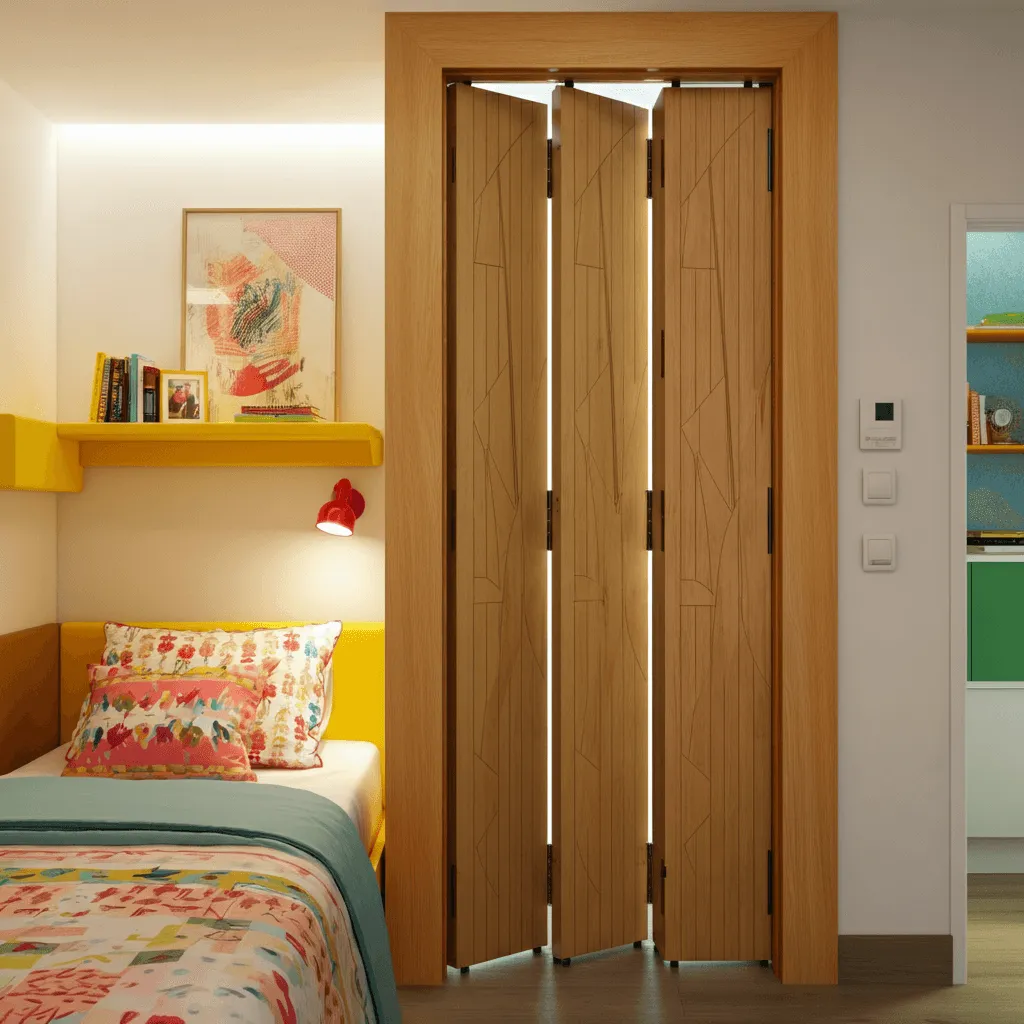 These Bedroom Door Designs Are So Stylish, They Steal the Spotlight 9 Bi-Fold Door
