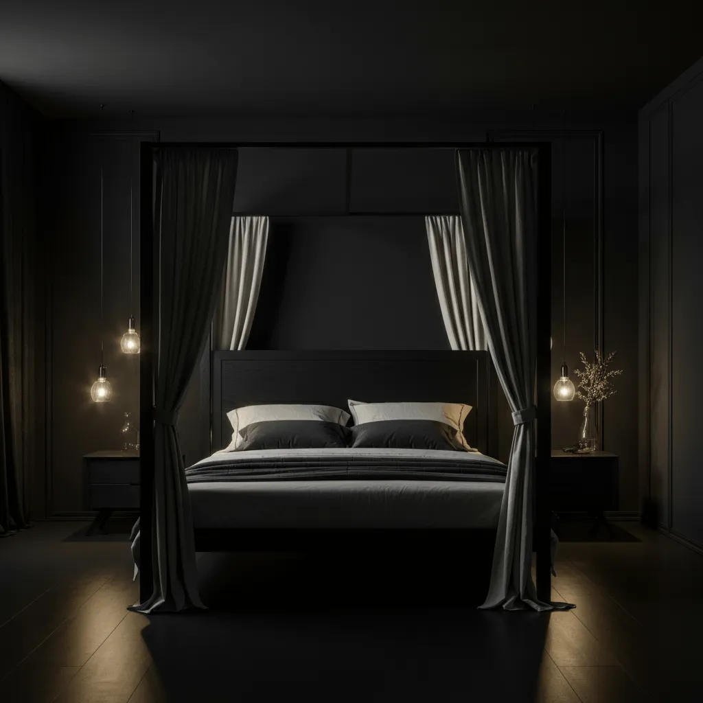 Black Canopy Bed