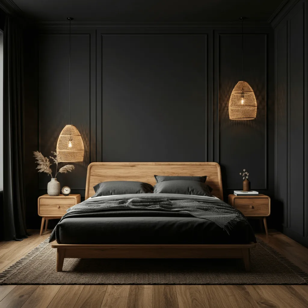 Black and Natural Wood