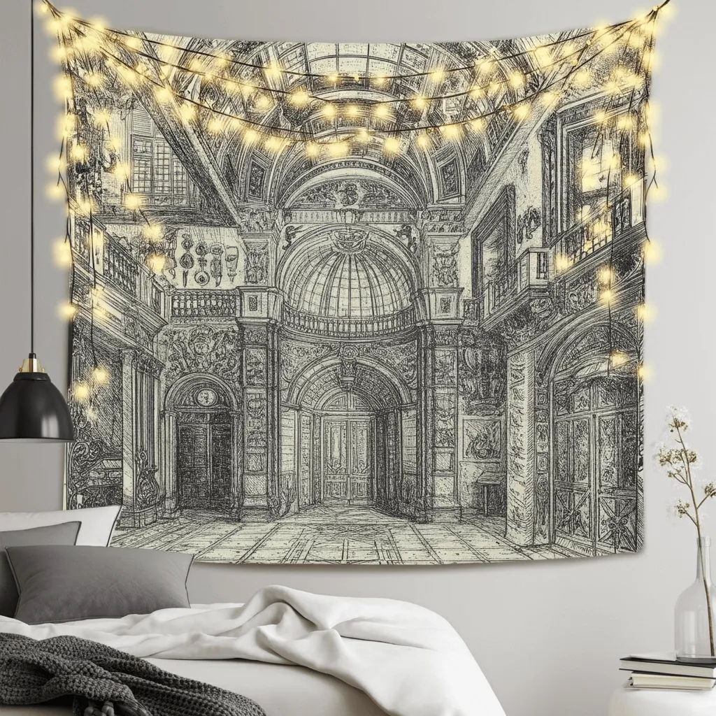 Black and White Tapestry
