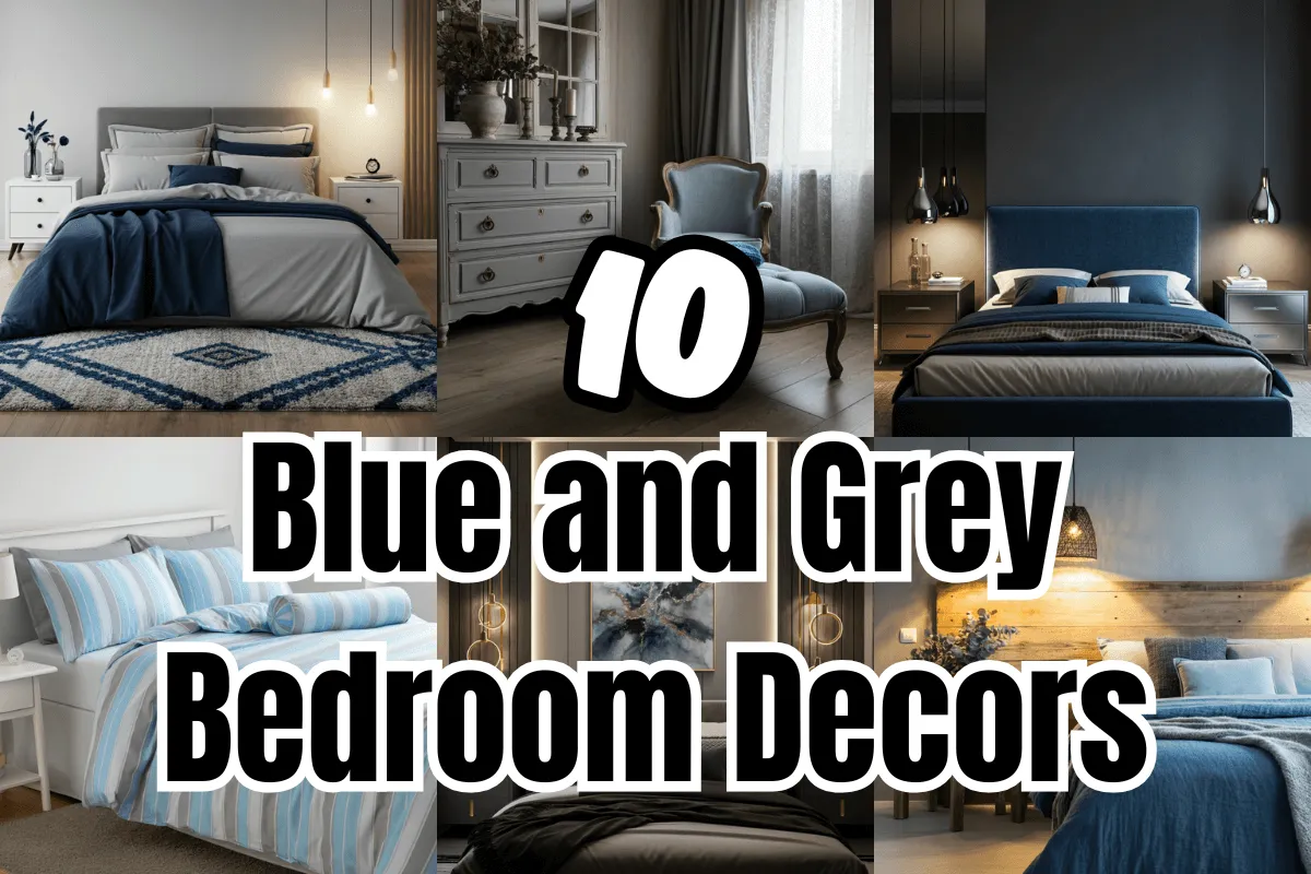 Blue and Grey Bedroom Decors