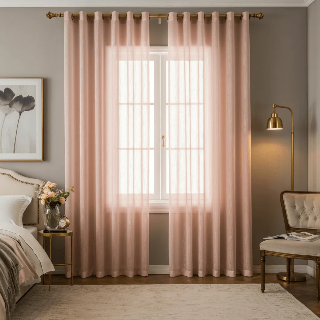 Blush Curtains Bedroom