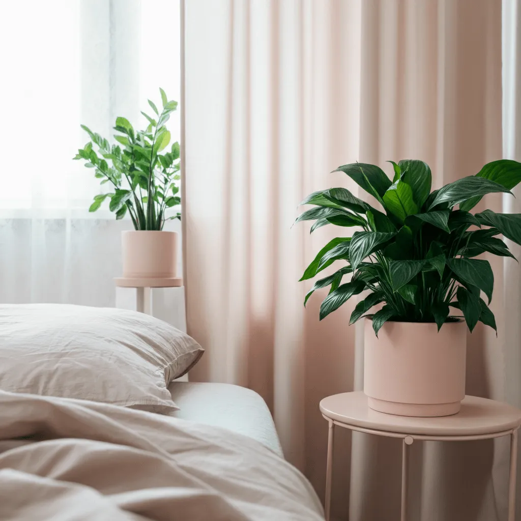Blush Planters with Greenery