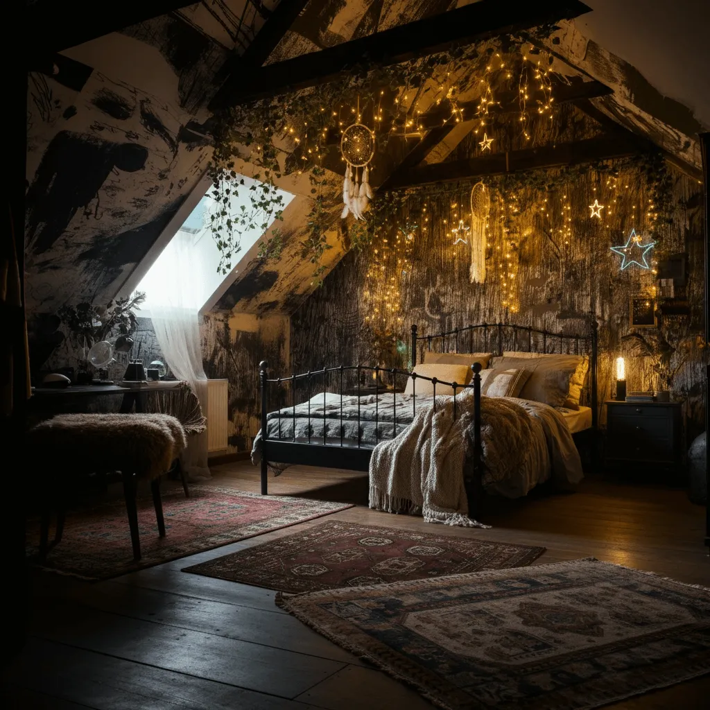 10 Bedroom Grunge Ideas That Scream Cool Without Even Trying 11 Bold Floors and Ceilings Grunge