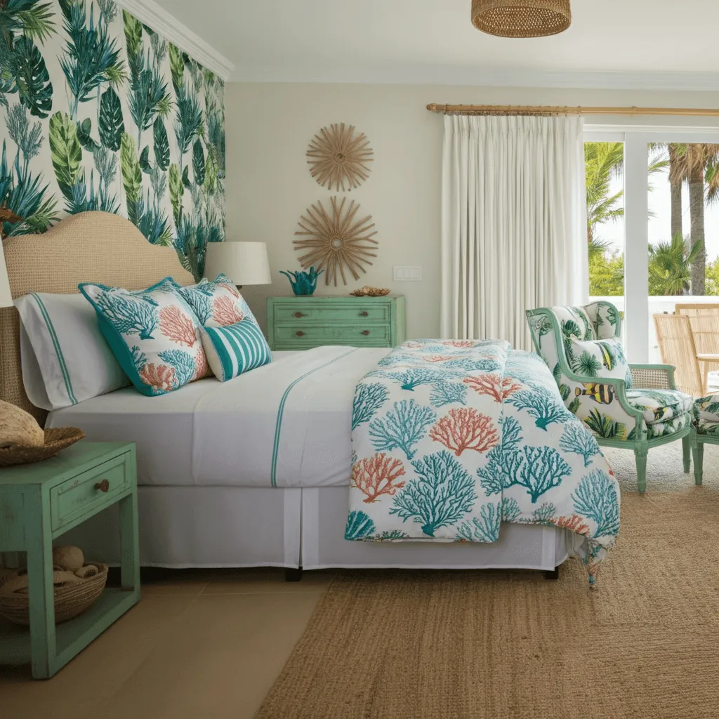 Bold Patterns Coastal Bedroom