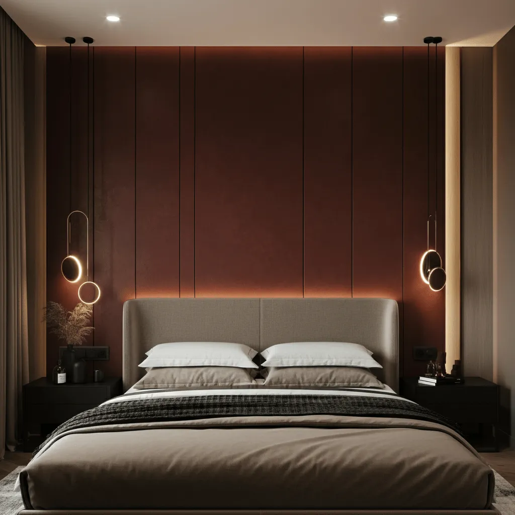 Burgundy Accent Wall