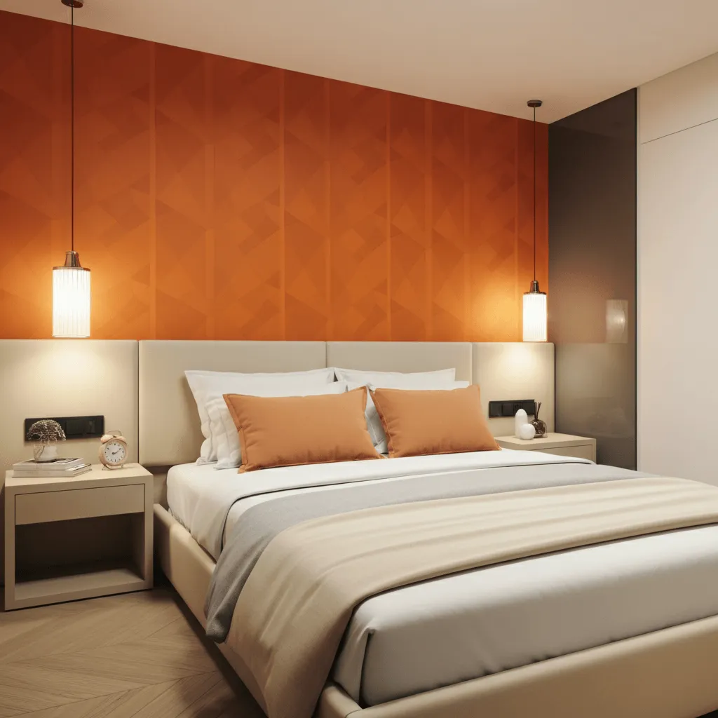 Burnt Orange Accent Wall