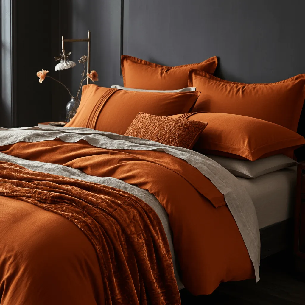 Burnt Orange Bedding
