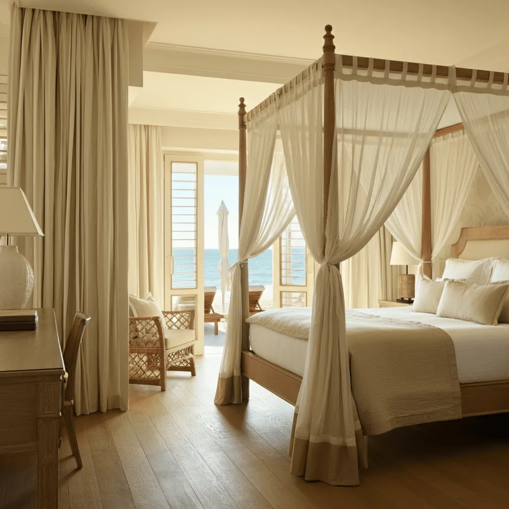 Canopy Bed Coastal Bedroom