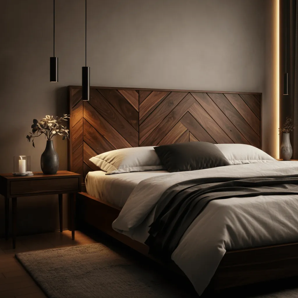 Chevron Pattern Headboard
